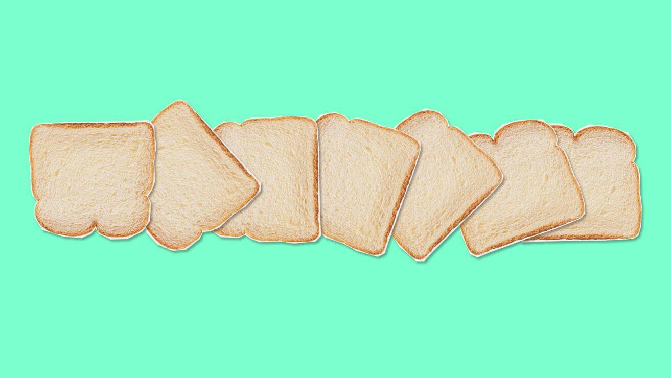 bread with green background