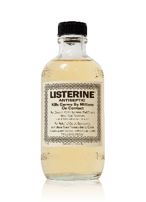 Glass bottle of original Listerine® Antiseptic mouthwash