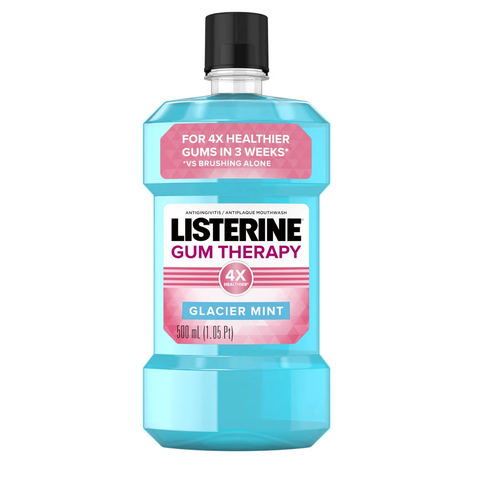 LISTERINE® GUM THERAPY Glacier Mint Antiplaque & Gingivitis Mouthwash Front