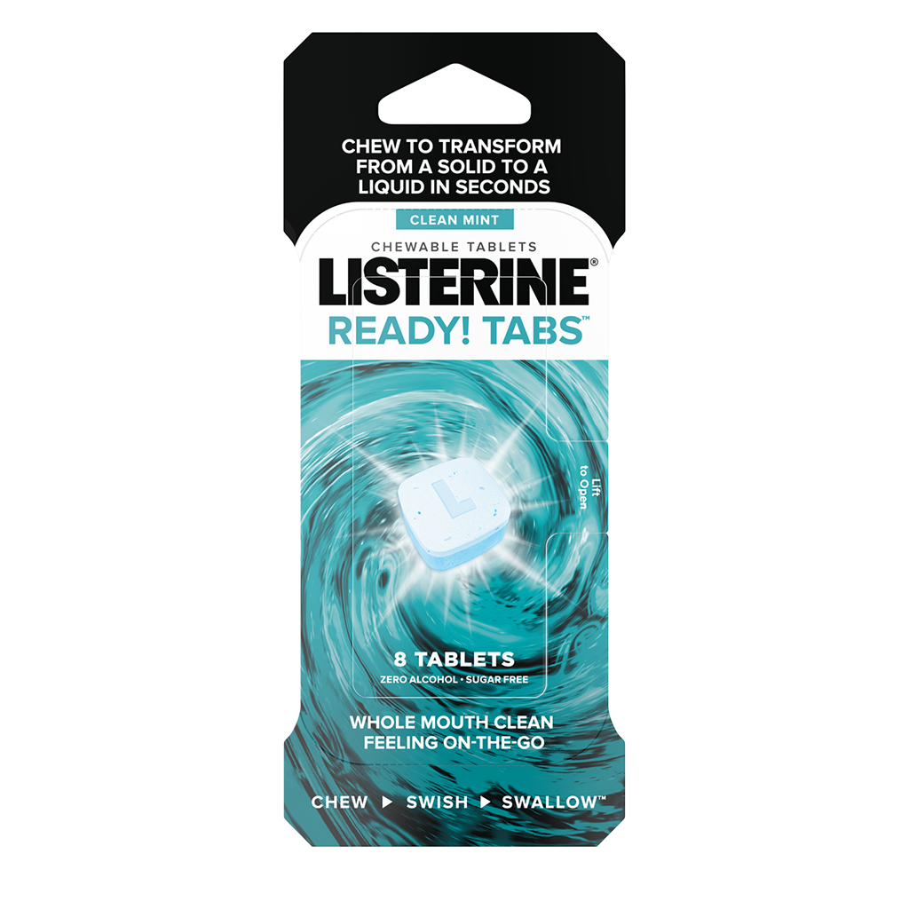 LISTERINE® READY! TABS® Chewable Tablets CLEAN MINT