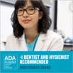 Listerine dentist and hygienist recommended graphic