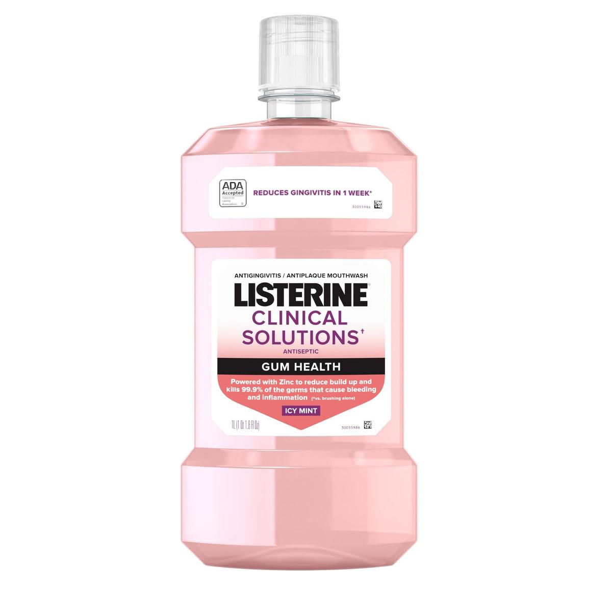 Listerine Clinical Solutions Gum Health mouthwash bottle front