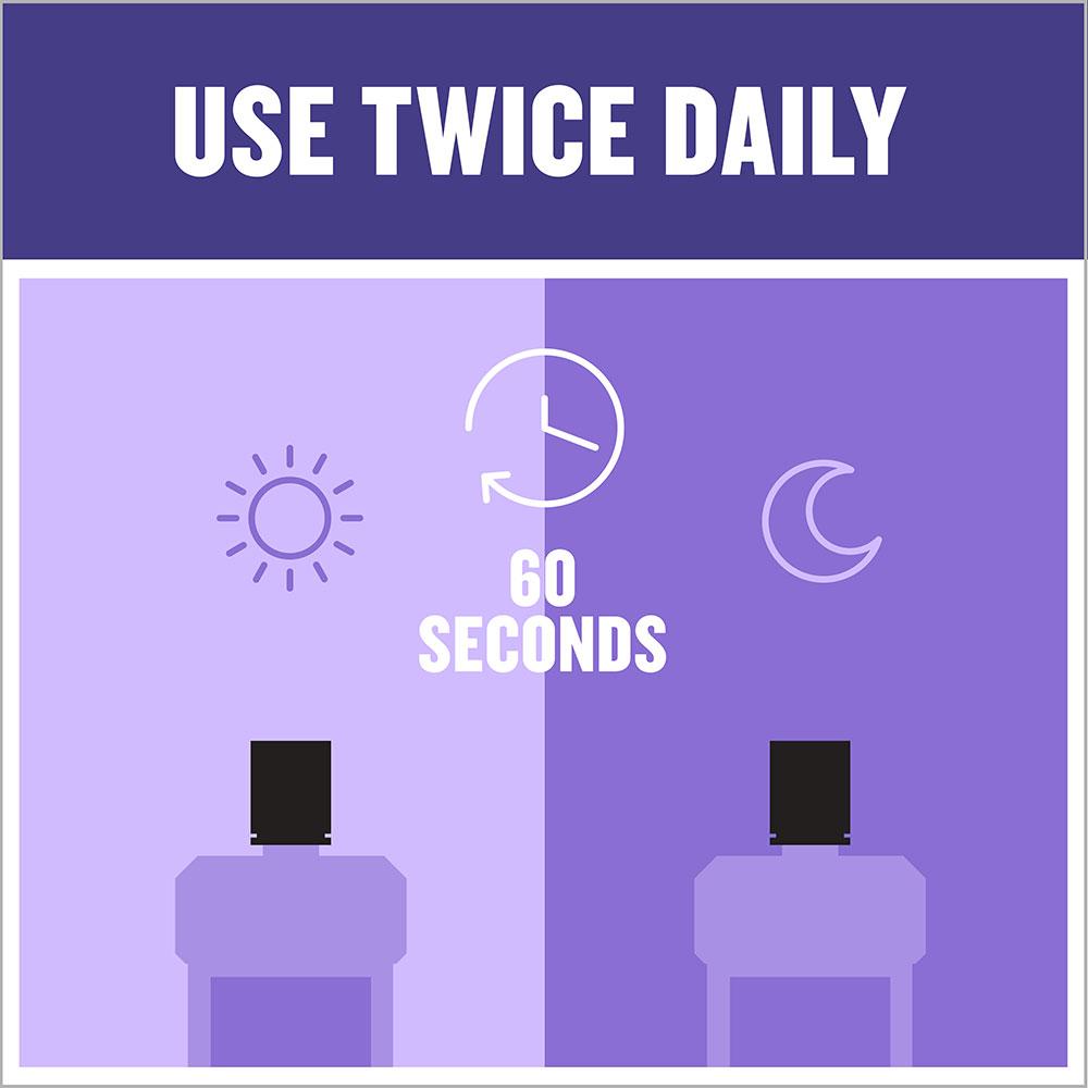 listerine total care use twice daily  60 seconds