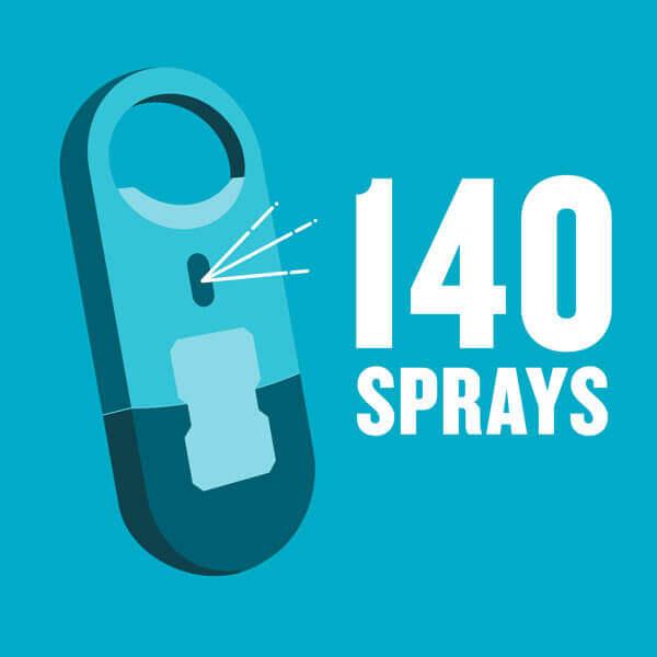 Listerine Cool Mint PocketMist contains 140 spray