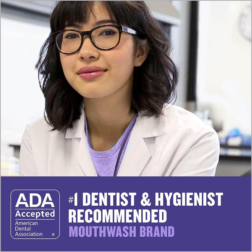 ADA Seal for Listerine as the number 1 dentist recommended mouthwash