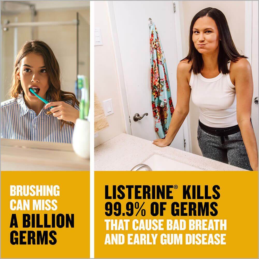Listerine kills 99% of germs