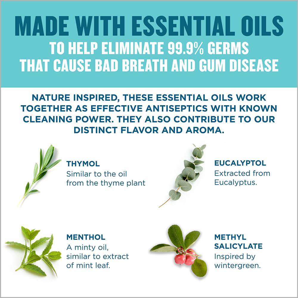 Listerine Ultraclean mint essential oils