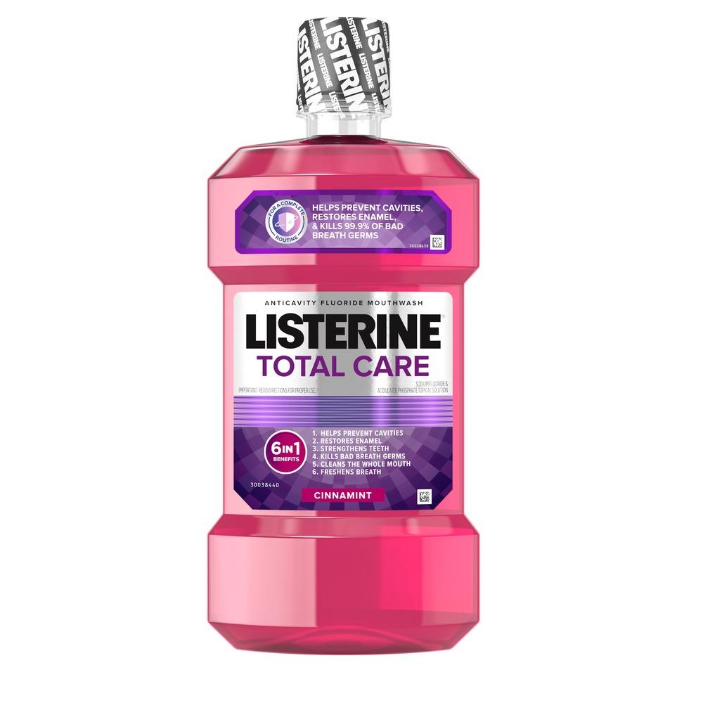 LISTERINE® Total Care Anticavity Fluoride Mouthwash Cinnamint front