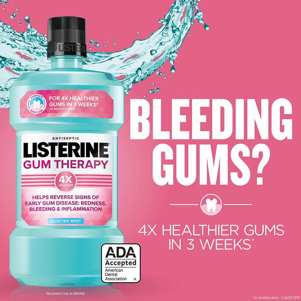 listerine gum therapy bleeding gums 4x healthier gums in 3 weeks