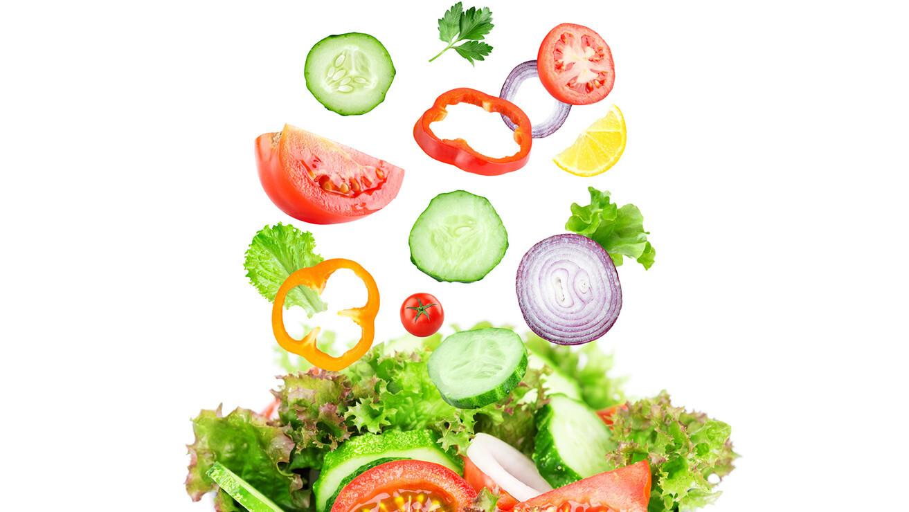 vegetables with white background