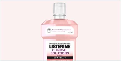 Bottle of Listerine Clinical Solutions Gum Health Mouthwash