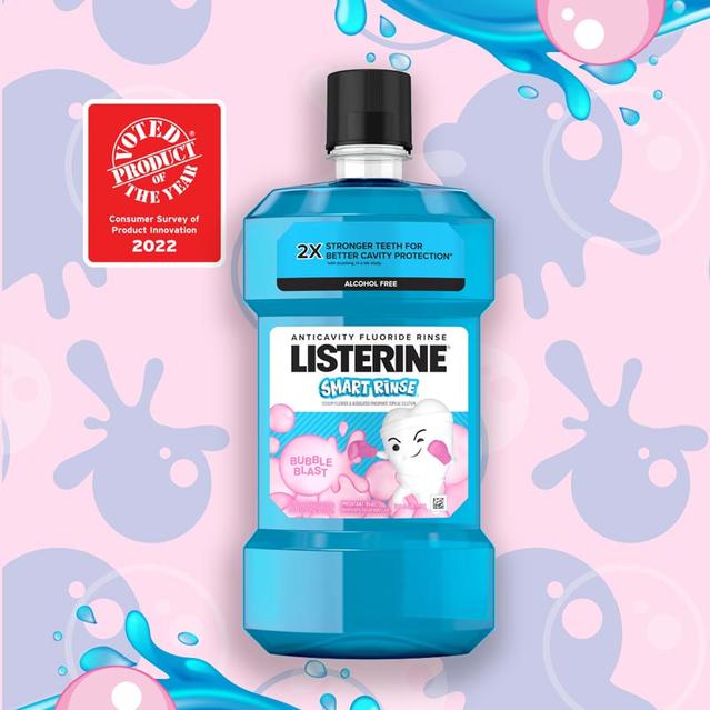 LISTERINE® SMART RINSE® Kids Anticavity Fluoride Mouthwash, Berry Splash Flavor