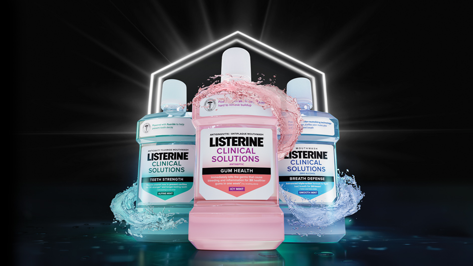New Listerine Clinical Solutions for bad breath, gum health, and teeth strength