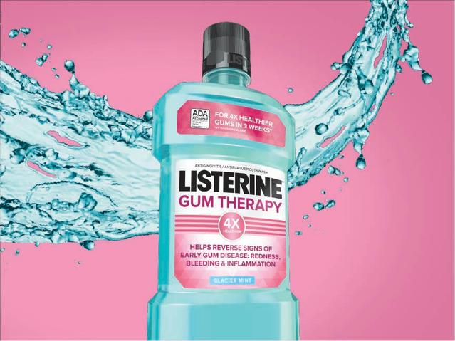 Listerine Gum Therapy Gingivitis Mouthwash in Glacier Mint Flavor