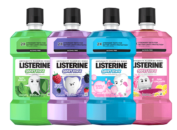 Listerine Smart Rinse mouthwash lineup