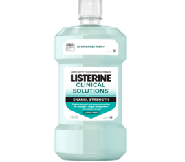 Listerine Clinical Solutions Enamel Strength mouthwash bottle front