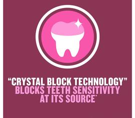 Listerine "Crystal Block Technology" blocks teeth sensitivity at its source